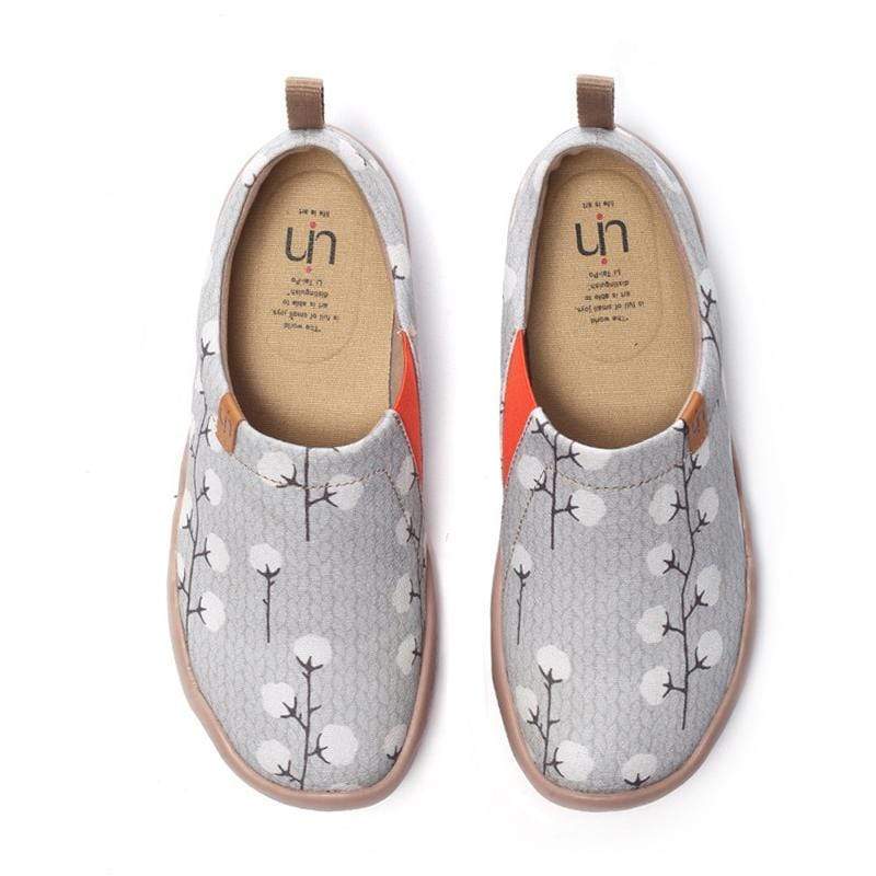 灰色レディースシューズキャンバススリッポン – JP UIN Footwear