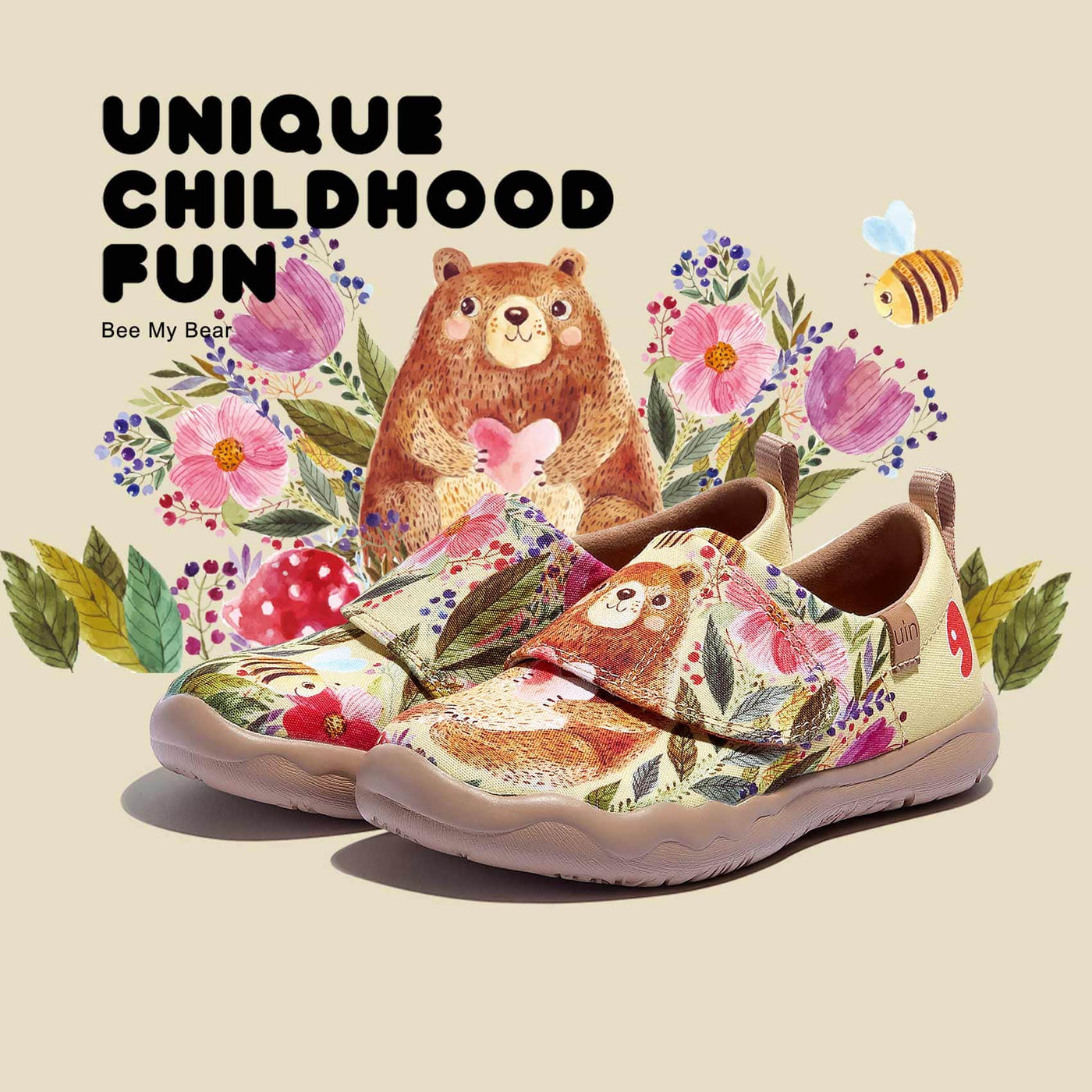 UIN Kid Bee My Bear Toledo I Kid Canvas loafers