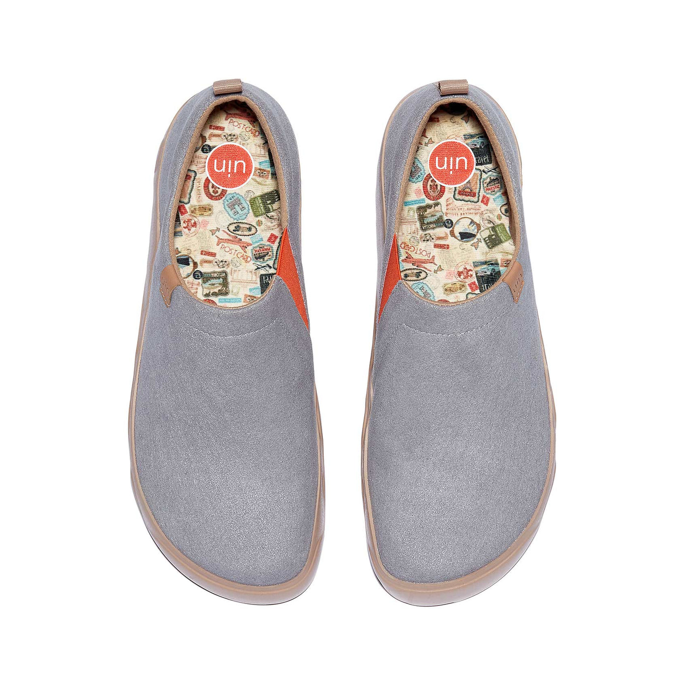 UIN Men Gull Grey Toledo IX Men Canvas loafers