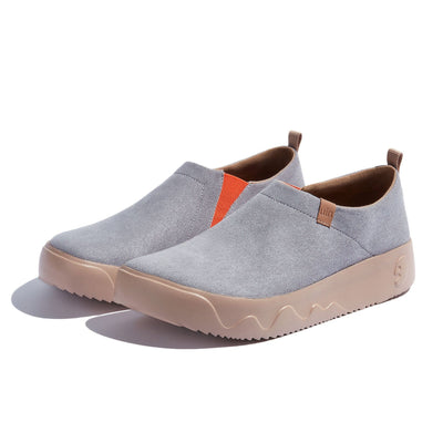 UIN Men Gull Grey Toledo IX Men Canvas loafers