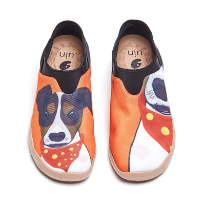 UIN Men Jack Russell Terrier Verona Canvas loafers