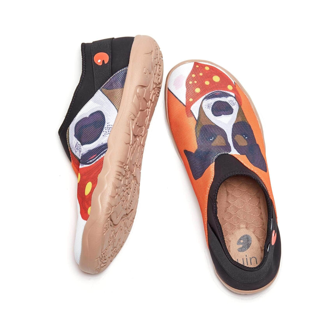 UIN Men Jack Russell Terrier Verona Canvas loafers