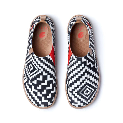 UIN Women Lattice Maze Toledo I Men Canvas loafers