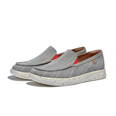 UIN Men Light Grey Tarragona III Men Canvas loafers