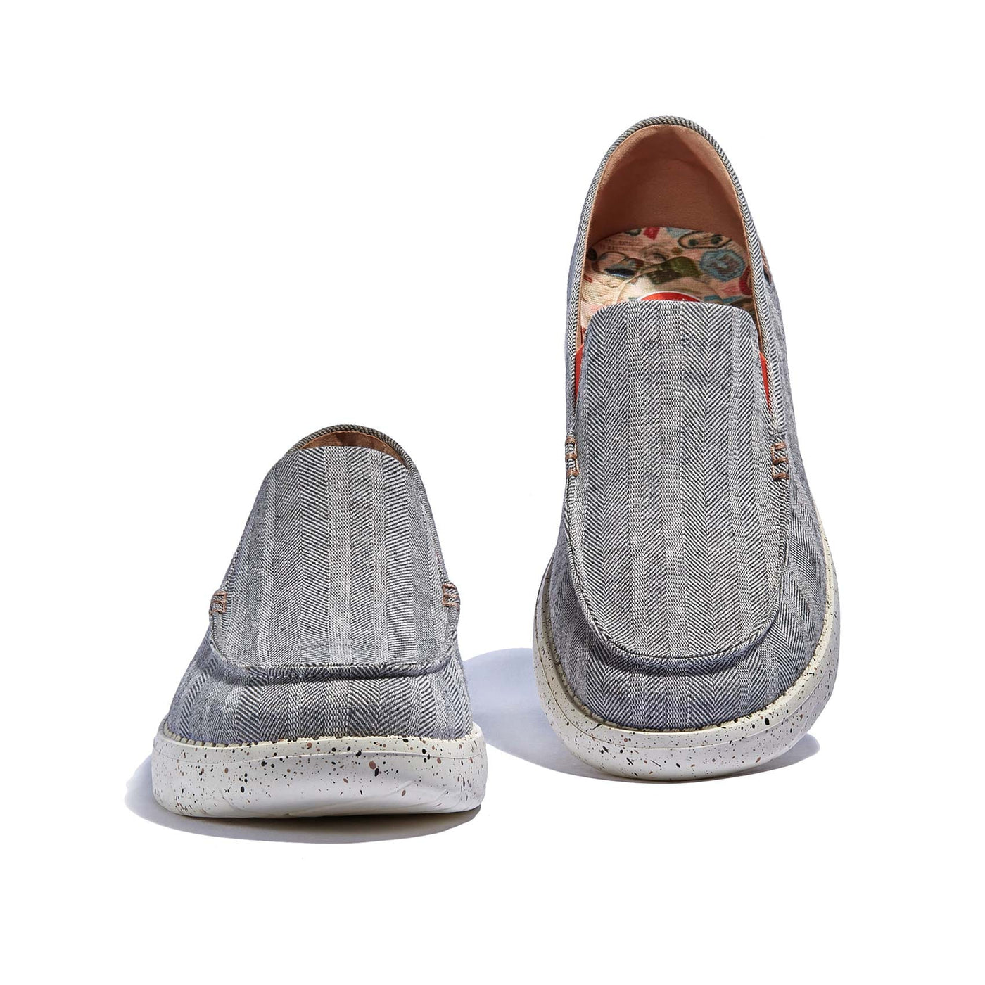 UIN Men Light Grey Tarragona III Men Canvas loafers