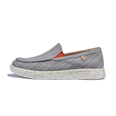 UIN Men Light Grey Tarragona III Men Canvas loafers