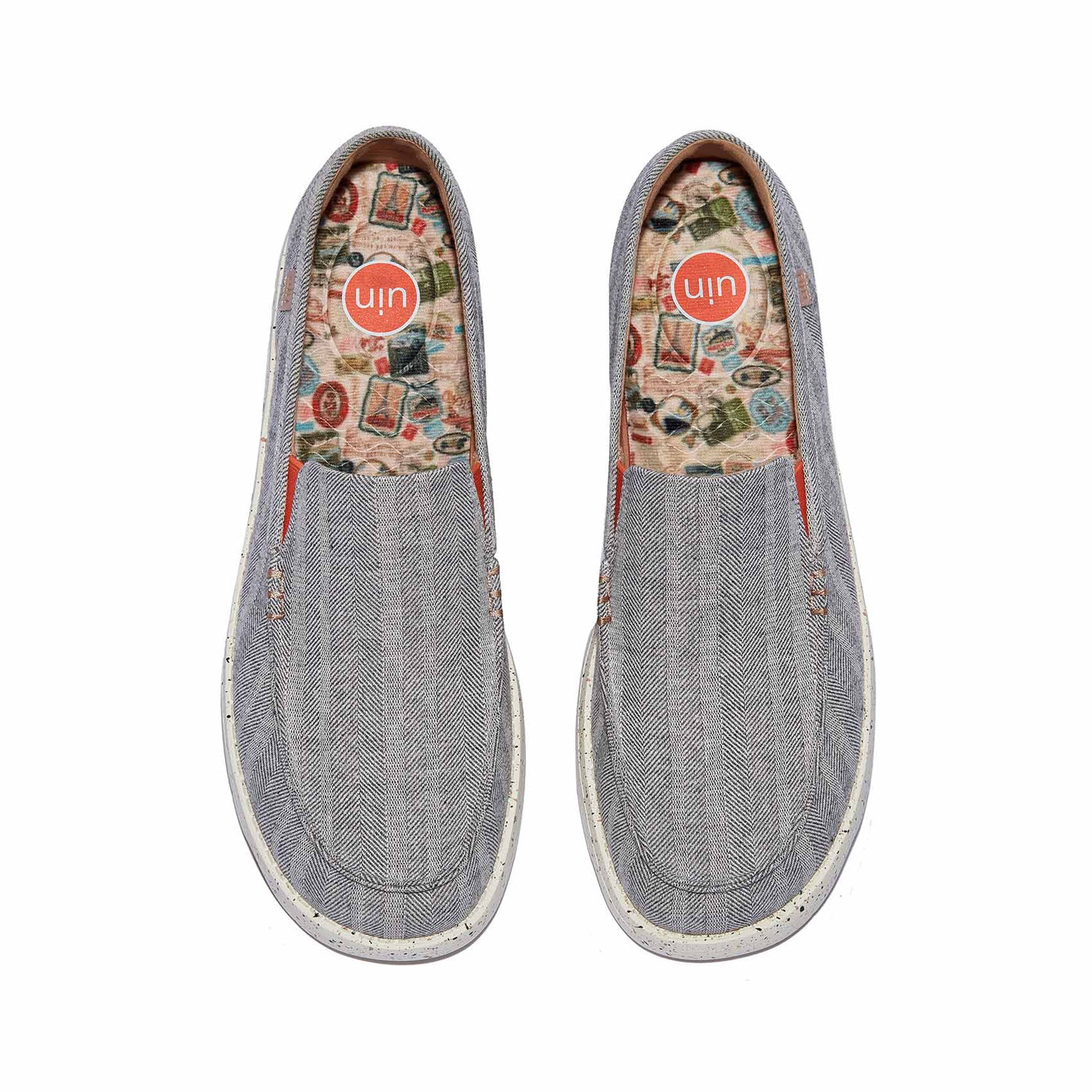 UIN Men Light Grey Tarragona III Men Canvas loafers