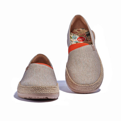 UIN Men Light Khaki Marbella I Men Canvas loafers