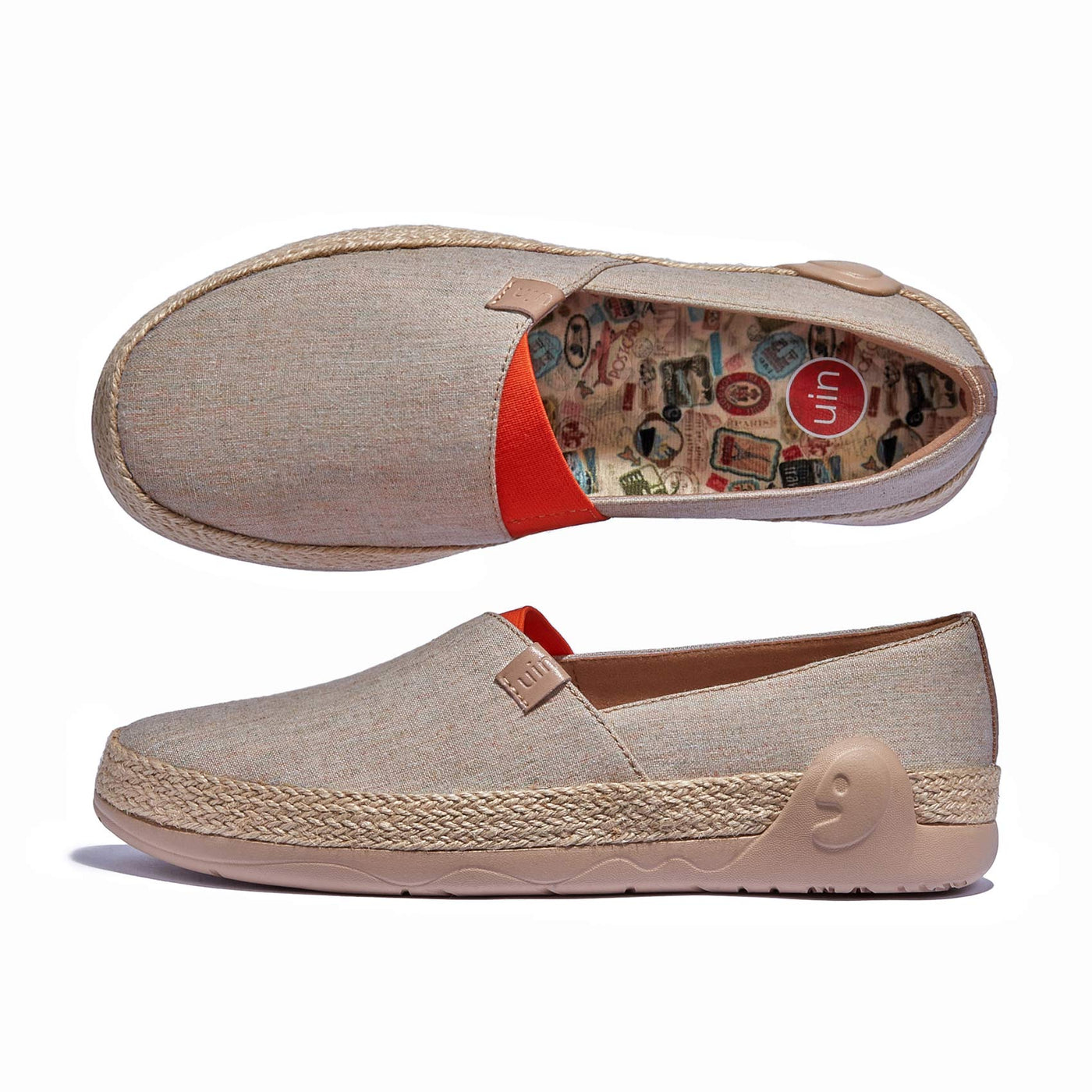 UIN Men Light Khaki Marbella I Men Canvas loafers