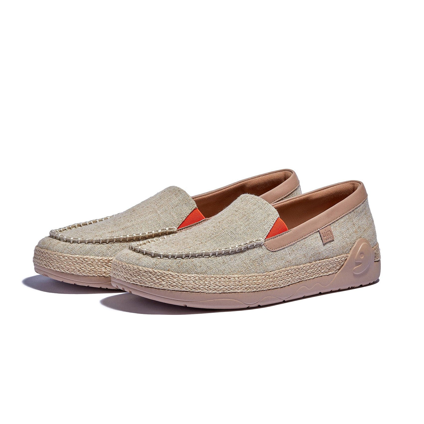 UIN Men Light Khaki Marbella V Men Canvas loafers