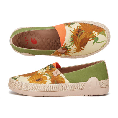 UIN Men Van Gogh Sunflowers Marbella I Men Canvas loafers