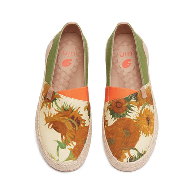 UIN Men Van Gogh Sunflowers Marbella I Men Canvas loafers