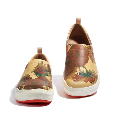 UIN Men Van Gogh Sunflowers Toledo VIII Men Canvas loafers