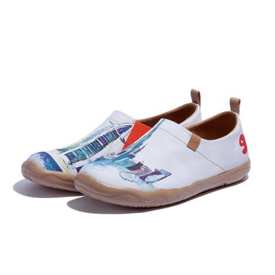 UIN Men Watercolor Skyline Toledo I Men Canvas loafers