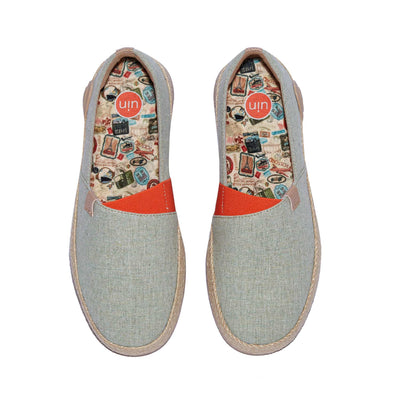 UIN Women Grey Green Marbella I Women Canvas loafers