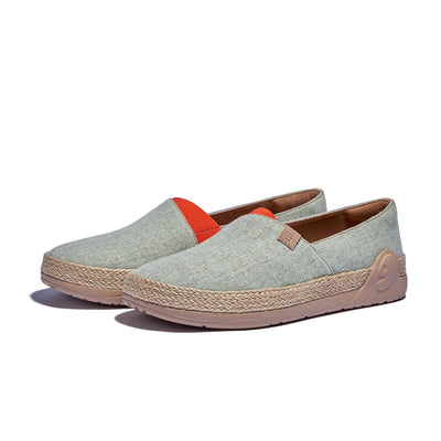 UIN Women Grey Green Marbella I Women Canvas loafers