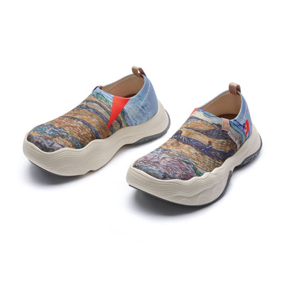 UIN Footwear Women Van Gogh Enclosed Field with Ploughman 2 Toledo V Women Canvas loafers