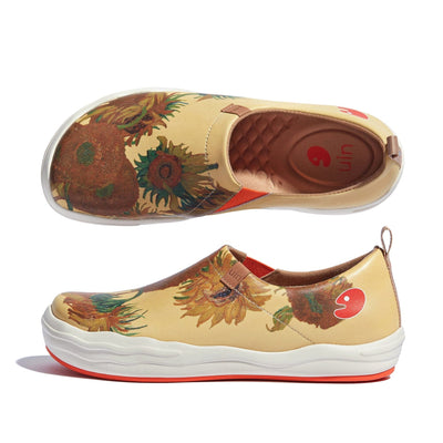 UIN Women Van Gogh Sunflowers Toledo VIII Women Canvas loafers